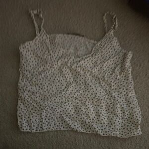Brandy Melville White and Blue Floral Camisole
